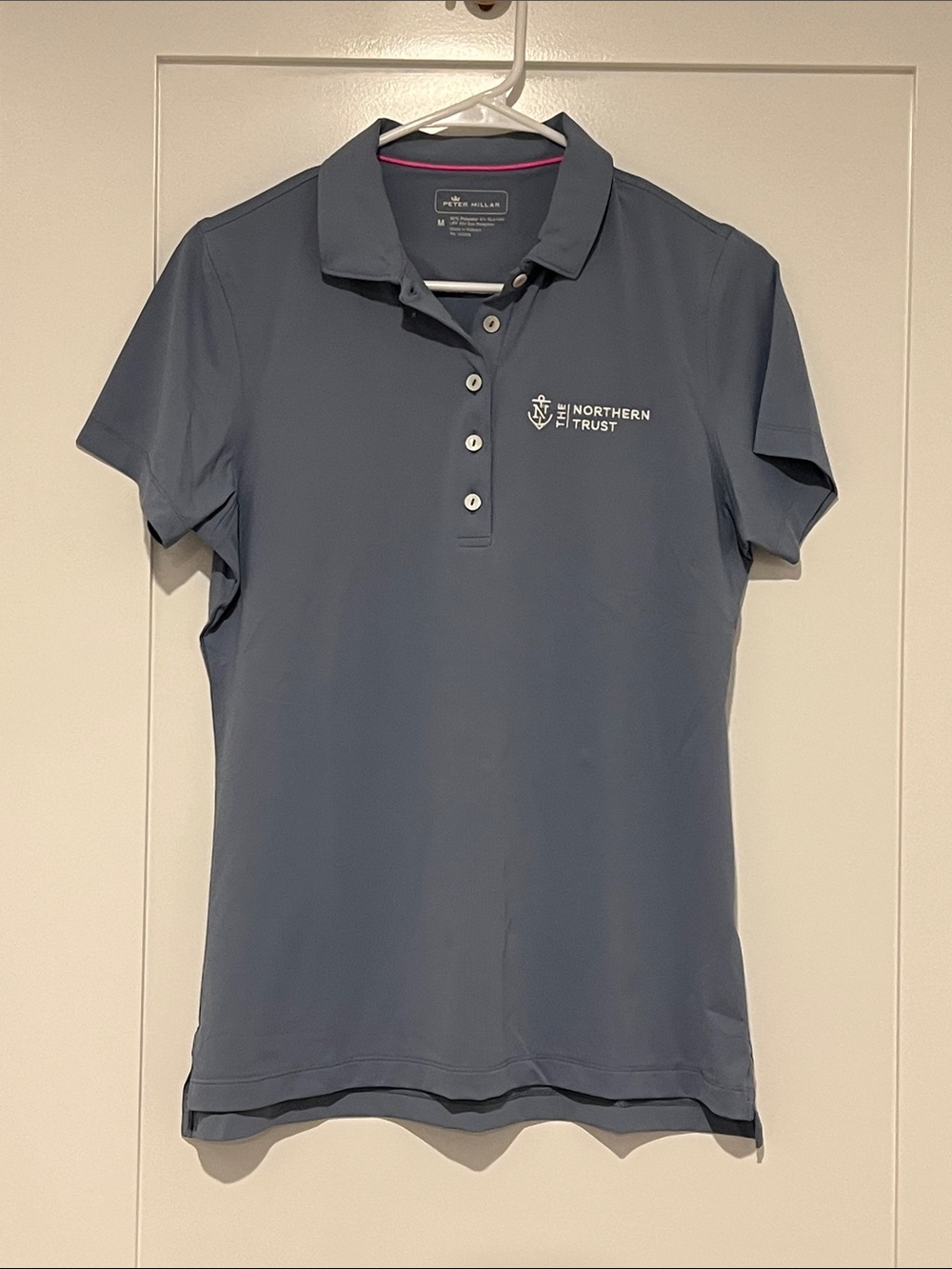 Peter Millar Women’s Slate Blue Short Sleeve Golf Polo Size Medium